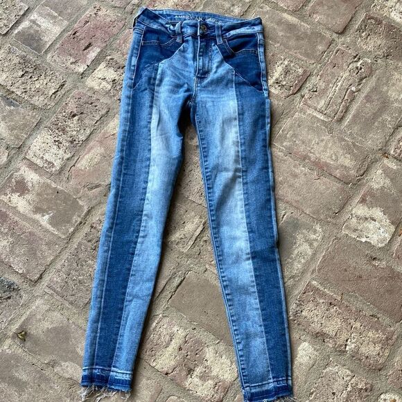 American Eagle Super Stretch Hi-Rise Jegging Crop Jeans Size 00 - Picture 3 of 13